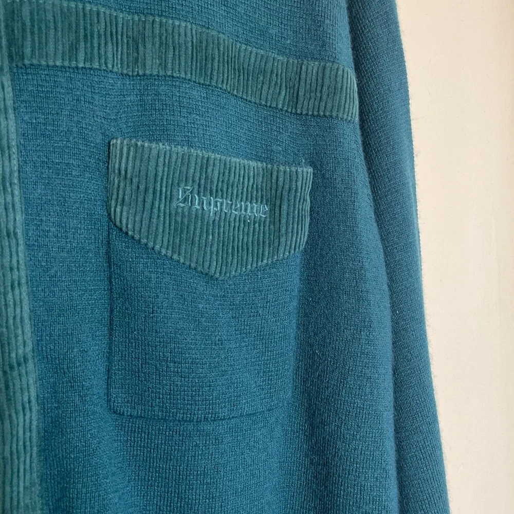 Supreme Corduroy Detailed Zip Sweater - Picture 5 of 10